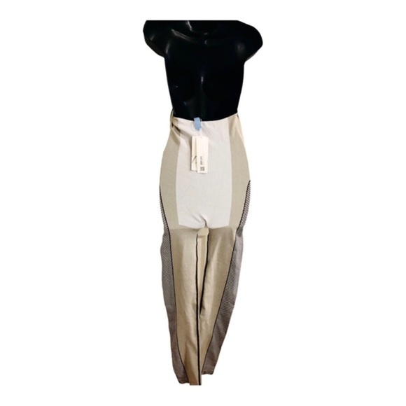 Zara contour‎ collection gray colorblock open back halter stretch jumpsuit M/L - Picture 9 of 14